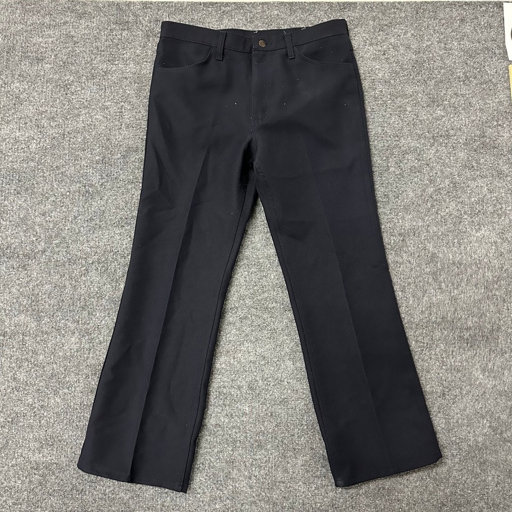 Wrangler Pants Mens 36x30 Navy Blue Wrancher Dress Jeans Western Slim Fit 82NV